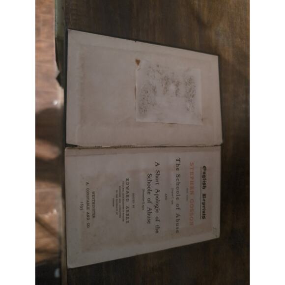 The Schoole of Abuse Edited by Edward Arber 1895‎ Hardcover, Literature Classic - Picture 4 of 5